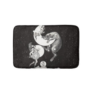 Hemelse Maan Lucht Universum God Nacht Illustratie Badmat