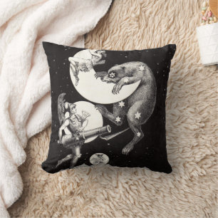 Hemelse Maan Lucht Universum God Nacht Illustratie Kussen