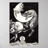 Hemelse Maan Lucht Universum God Nacht Illustratie