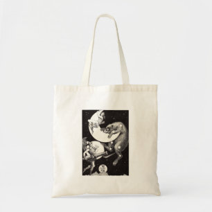 Hemelse Maan Lucht Universum God Nacht Illustratie Tote Bag