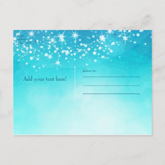 Hemelse maan schitterende feest datum save aankondigingskaart (Achterkant)