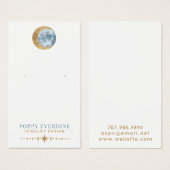 Hemelse Maan Sieraden Designer Sieraden Display Visitekaartje (Voorkant /achterkant)