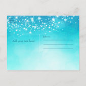 Hemelse Maan Sparkle Feest Datum Bewaren Aankondigingskaart (Achterkant)
