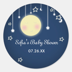 Hemelse Maan Sterren Baby Shower Feest Sticker