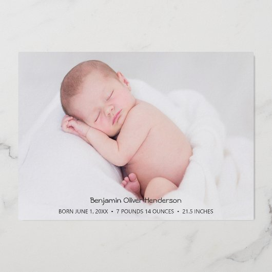 Hemelse Maan Sterren Bloemen Geboorte Aankondiging (Achterkant)