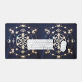 Hemelse Maancyclus Mandala – Heilige Geometrie Bureaumat (Keyboard & Muis)