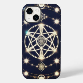 Hemelse Maancyclus Mandala – Heilige Geometrie Case-Mate iPhone 14 Hoesje