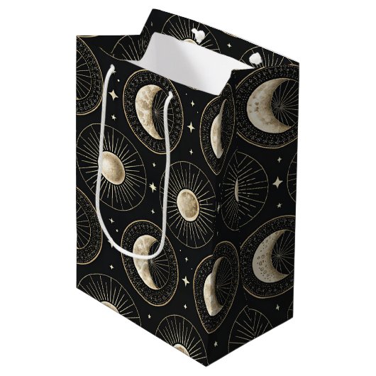 Hemelse Maanfase (5) Medium Cadeauzakje (Voorkant Gekanteld)