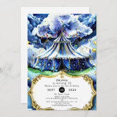 Hemelse Magische Circus Verjaardag Kaart (Voorkant / Achterkant)