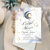 Hemelse manen, sterren bruids douche uitnodiging