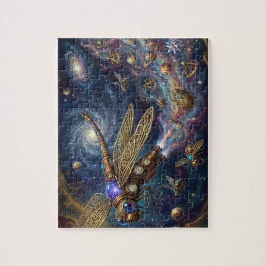 Hemelse Mechanische Sterrenstelsel Kunst Steampunk Legpuzzel (Verticaal)
