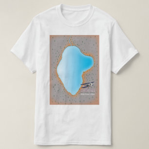 Hemelse Meer Noord-Korea & China kaart T-shirt
