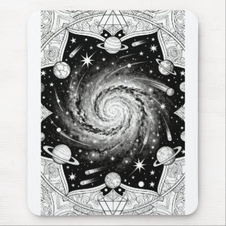 Hemelse Melkweg Mandala Kosmische Ruimte Kunst Muismat
