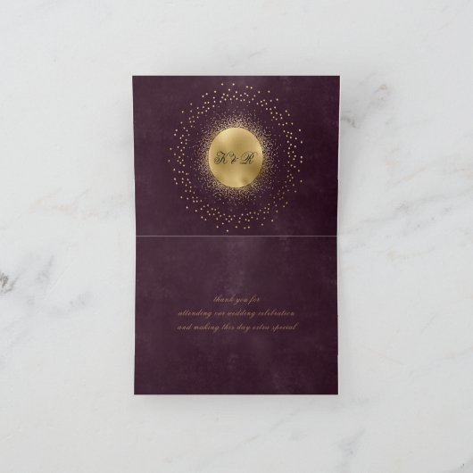 hemelse middernacht zwarte gouden sterren Dank je Bedankkaart (Binnen)