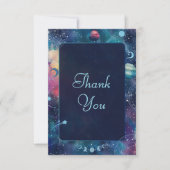 Hemelse Midnight Moon Wedding Bedankkaart (Voorkant)