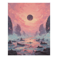 Hemelse Mist Eclips Fantasie Landschap