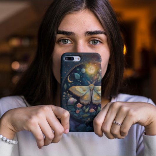 Hemelse Mot en Volle Maan – Betoverde Nacht Case-Mate iPhone Case