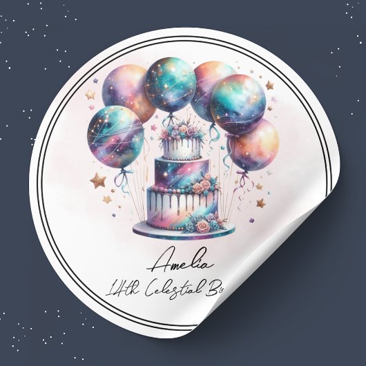 Hemelse Mystieke Kosmische Astrologie Dank u Ronde Sticker