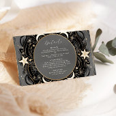 Hemelse Mystieke Maan Sterrennacht Boho Bruiloft Informatiekaartje