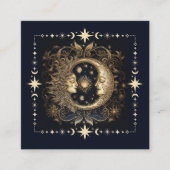 Hemelse Mystieke Maan Vierkante Visitekaartje (Voorkant)