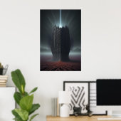 Hemelse onrust - Etherische Apocalyps Poster (Thuiskantoor)