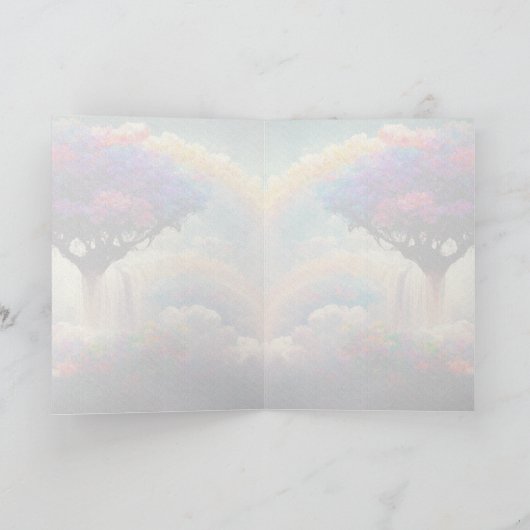 Hemelse regenboog, Bridge Greeting / Note Kaart (Binnen)