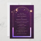 Hemelse Regenboog Deep Plum Zon Maan Foto Ruimte Kaart (Voorkant)