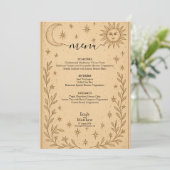 Hemelse Romance Mystiek Hemels Ontwerp Menu (Staand voorkant)