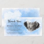 Hemelse rouwfoto bedankkaart (Voorkant / Achterkant)