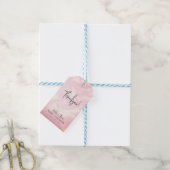 Hemelse Roze Wolken Baby Shower Cadeaulabel (Met Touw)