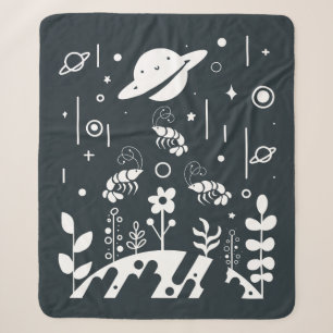 Hemelse Ruimte Garnalen & Planeten Sherpa Deken