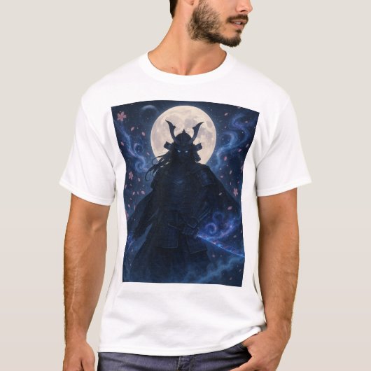 Hemelse Samurai T-shirt | Dark Fantasy Anime War (Voorkant)