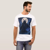 Hemelse Samurai T-shirt | Dark Fantasy Anime War (Voorkant volledig)