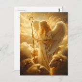 Hemelse Sereniteit Vrouw Engel met Schaap en Schaa Briefkaart (Voorkant / Achterkant)