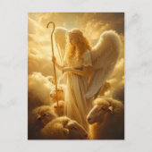 Hemelse Sereniteit Vrouw Engel met Schaap en Schaa Briefkaart (Voorkant)