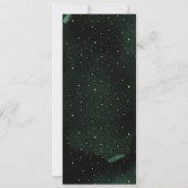 Hemelse Smaragd Gouden Maan Bruiloft Menu Kaart (Achterkant)