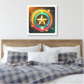 Hemelse ster gloed canvas afdruk (Insitu (Slaapkamer))