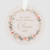 Hemelse Sterren Maan Baby 1e Eerste Kerstdag Ornament (voorkant)