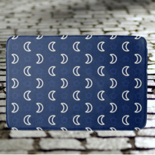 Hemelse sterren & maan badmat – marineblauw