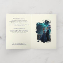 Hemelse sterren | Marineblauw/gouden huwelijksbijk