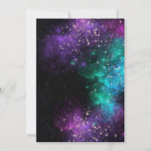 Hemelse Sterrennacht Sky Space Nebula Bruiloft Kaart (Achterkant)