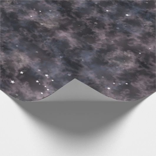 Hemelse Sterrennacht Verjaardag Magische Waterverf Cadeaupapier (Hoek)