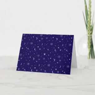 Hemelse sterrenstelsel Donkerblauw Kaart
