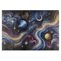 Hemelse Sterrenstelsel Snijplank Kosmische Keuken