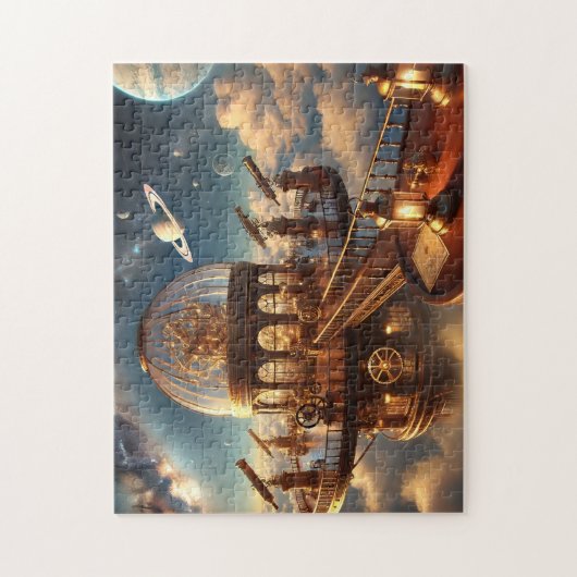 Hemelse Sterrenwacht Steampunk Sterrenkoepel Legpuzzel (Verticaal)