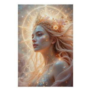 hemelse stralende godin perfect poster