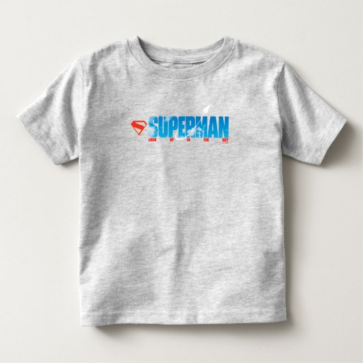 Hemelse Superman Silhouet Kinder Shirts (Voorkant)