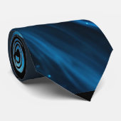 Hemelse Symfonie in Blauw, Zilver en Grijs Stropdas (Opgerold)