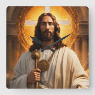 "Hemelse Tijd" Vierkante Klok