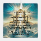 Hemelse trap in liefdevolle herinnering aan God Glas Ornament (Achterkant)